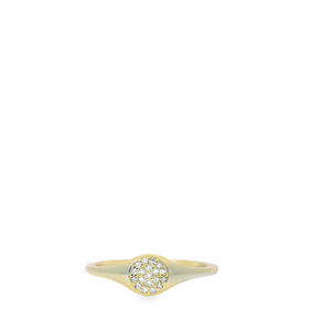 Oval Pave Vermeil Ring