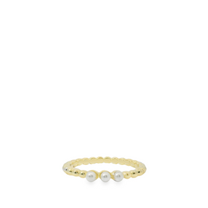 3 Pearl Vermeil Ring