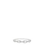 Petite Pave Paperclip Sterling Silver Ring