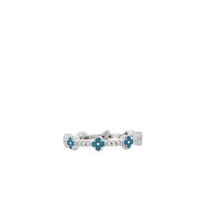 Clover Turquoise in Sterling Silver Ring