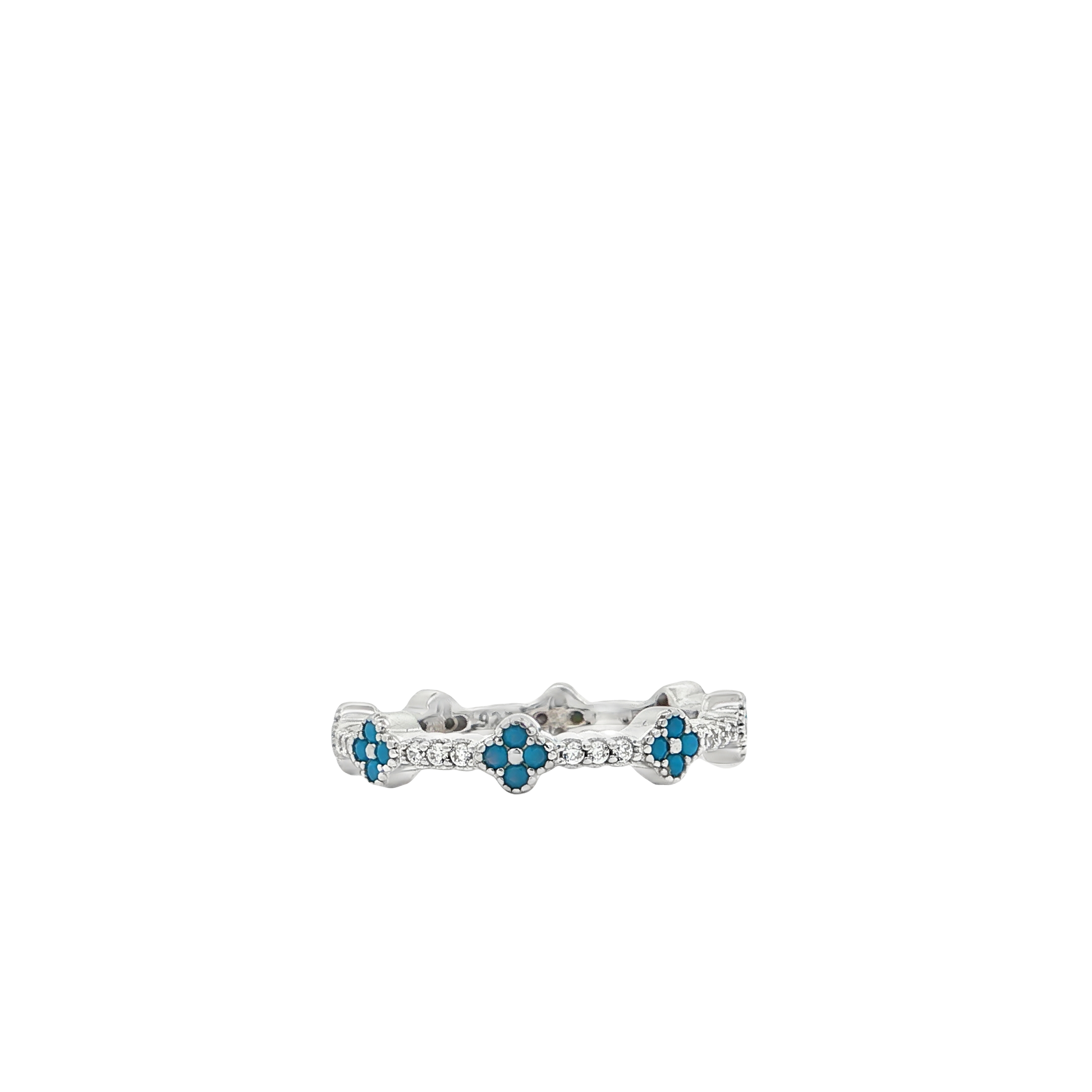 Clover Turquoise in Sterling Silver Ring