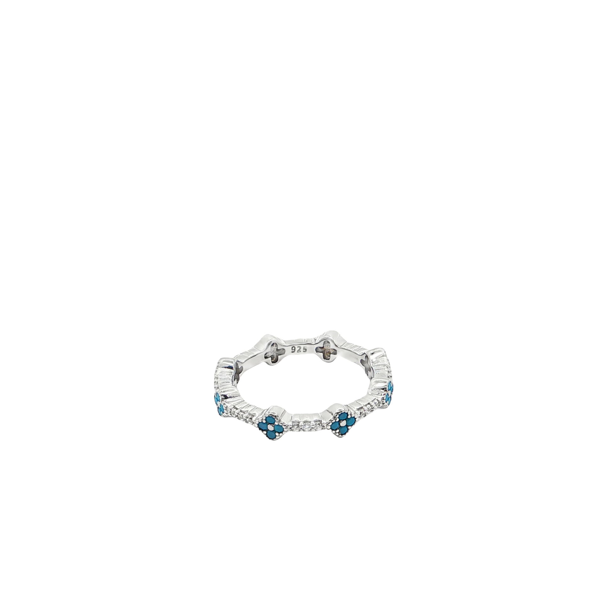 Clover Turquoise in Sterling Silver Ring
