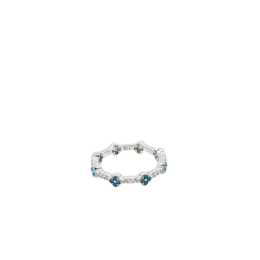 Clover Turquoise in Sterling Silver Ring