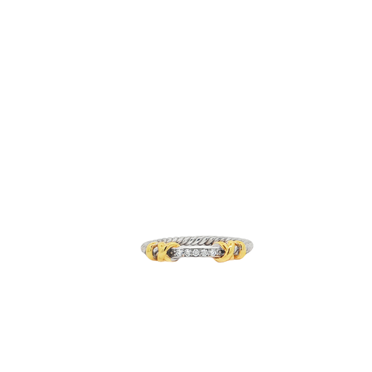 Two Toned Wrapped Vermeil Ring