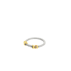 Two Toned Wrapped Vermeil Ring