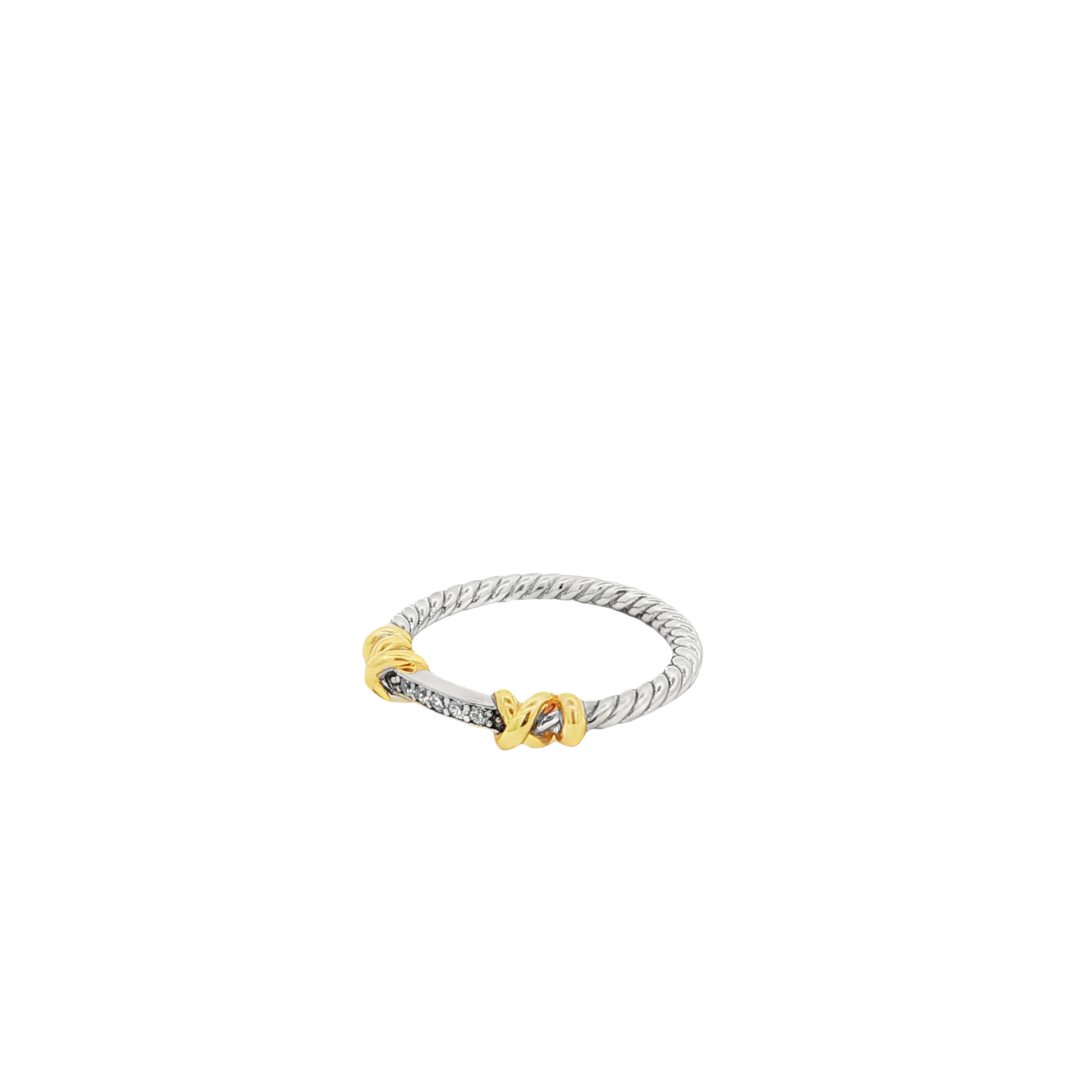 Two Toned Wrapped Vermeil Ring