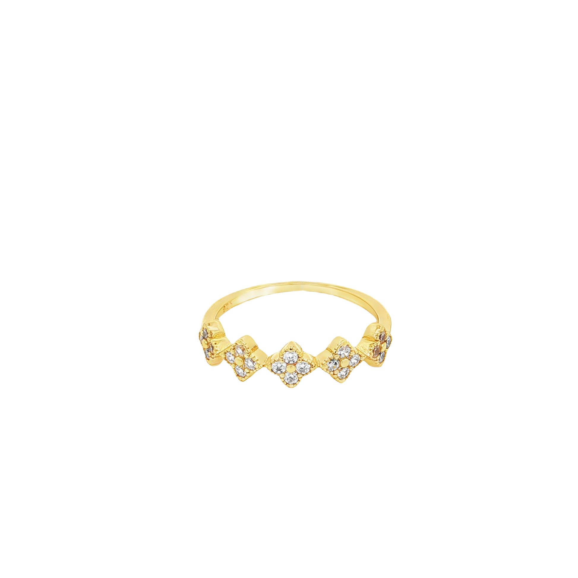 Clover Stack Vermeil Ring