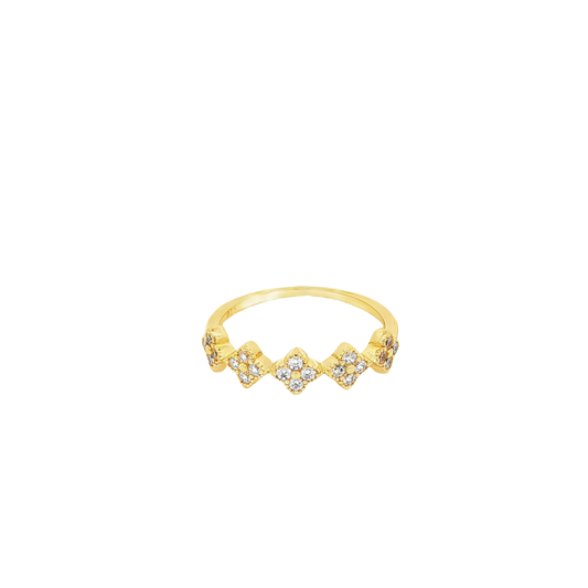 Clover Stack Vermeil Ring