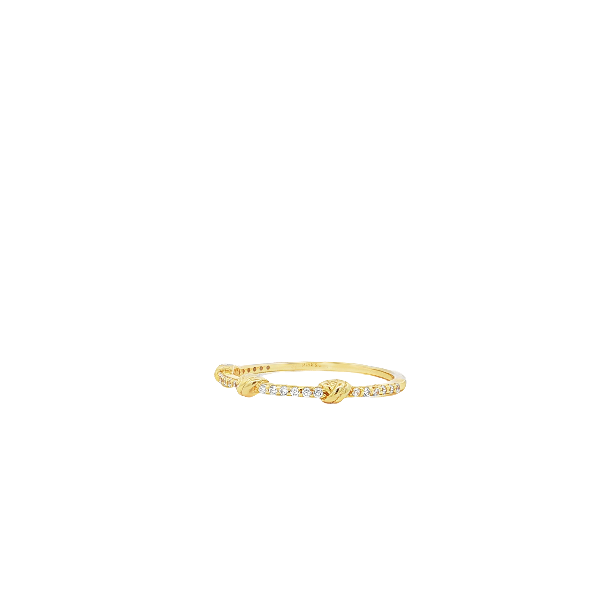 Three Knot Vermeil Ring
