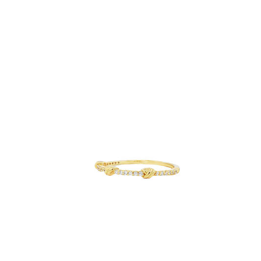 Three Knot Vermeil Ring