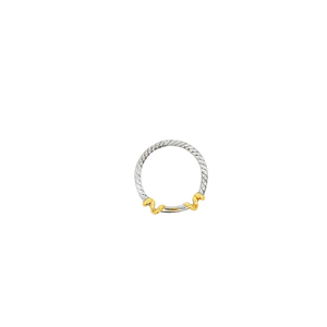Two Toned Wrapped Vermeil Ring