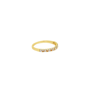 Dainty Dotted Rectangle Vermeil Ring