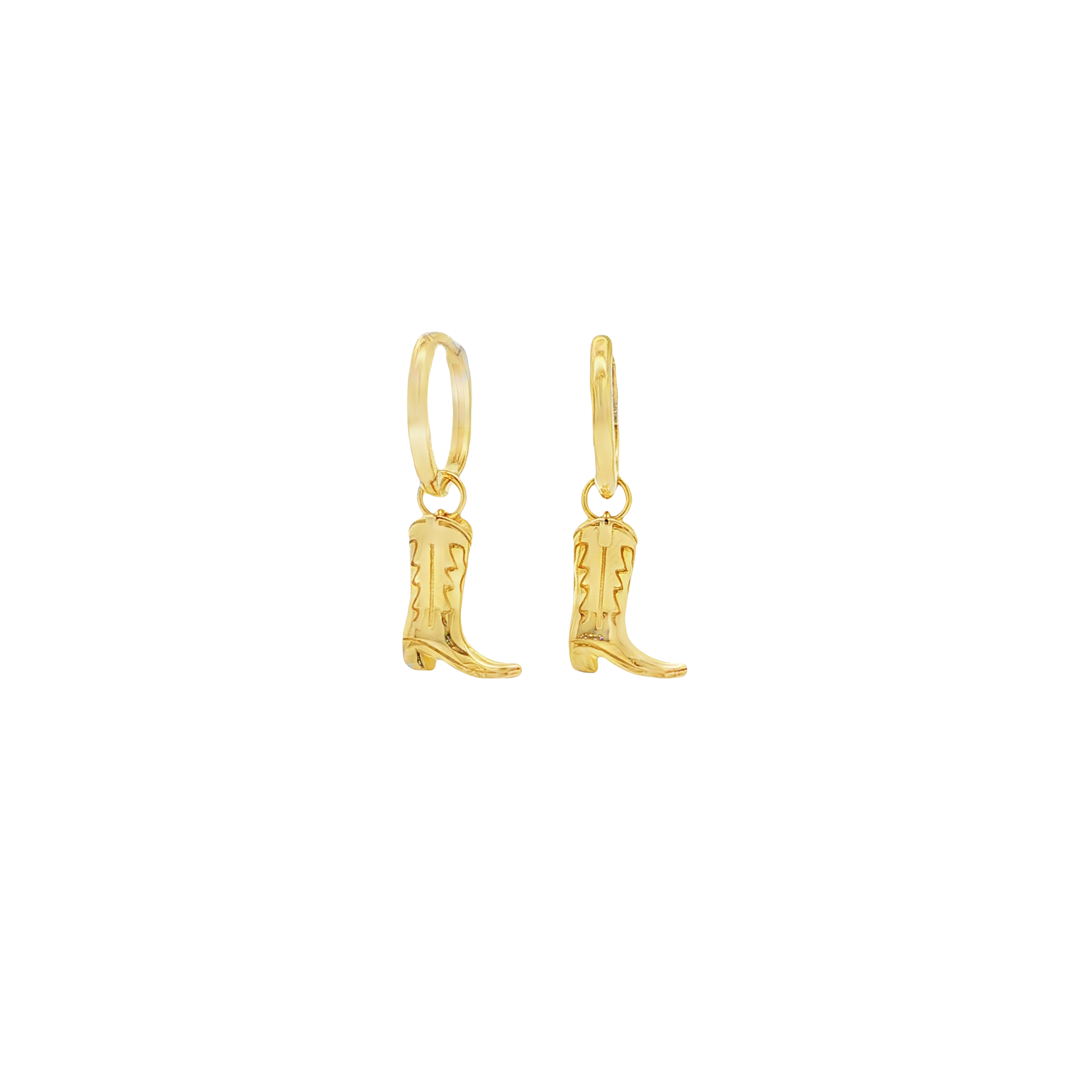 Cowboy Boot Vermeil Earrings