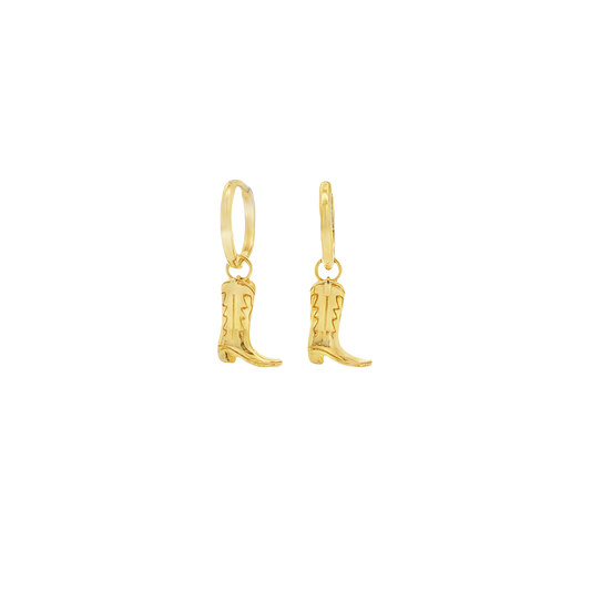 Cowboy Boot Vermeil Earrings