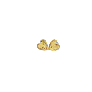 Radiant Heart Stud Vermeil Earrings