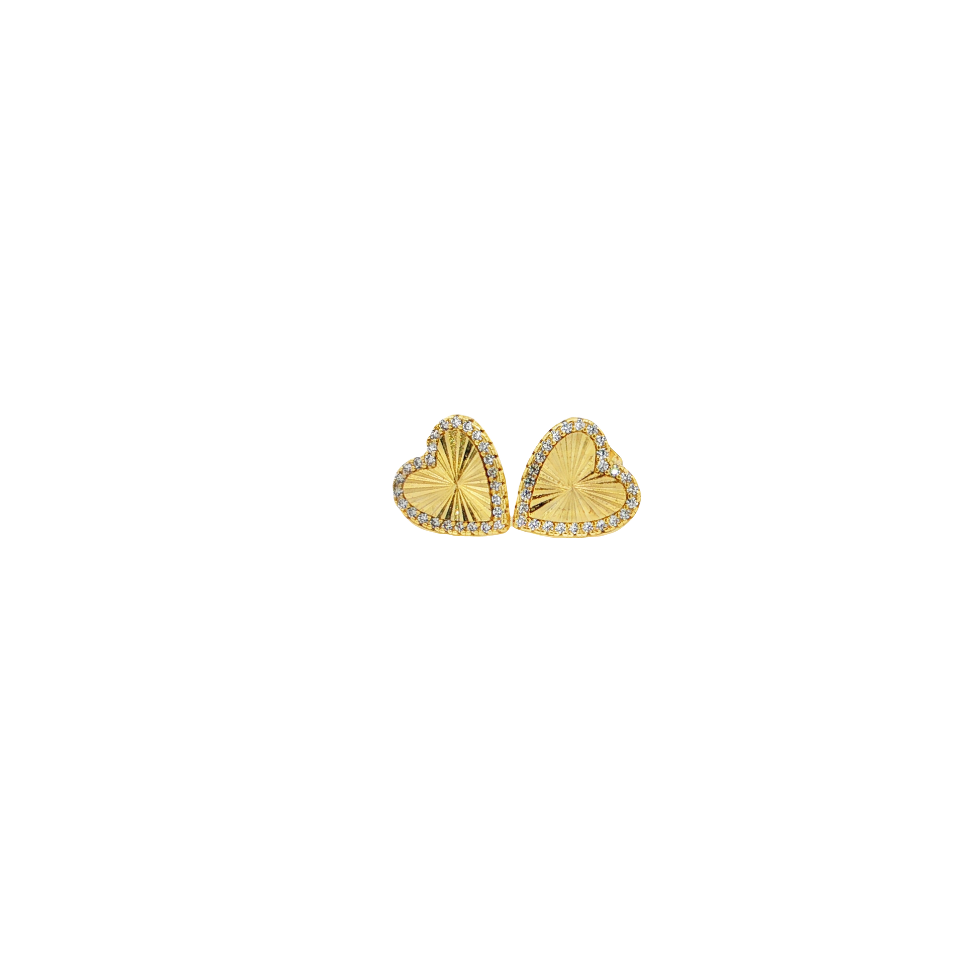 Radiant Heart Stud Vermeil Earrings