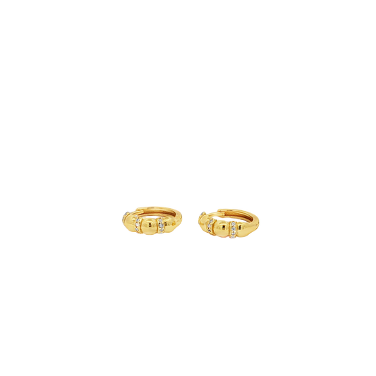 Sculpted Gold Vermeil Huggie
