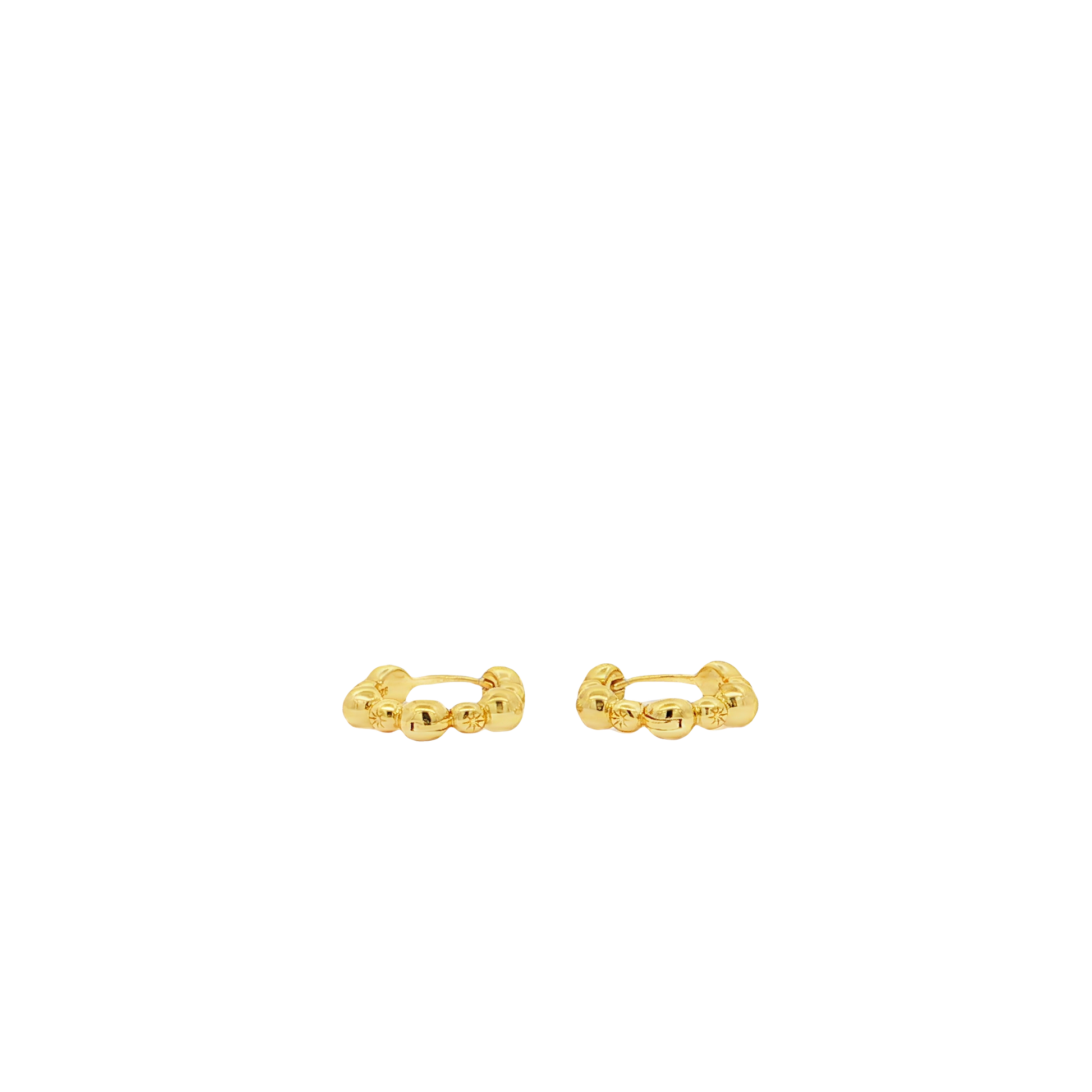 Bubble Huggie Vermeil Earrings