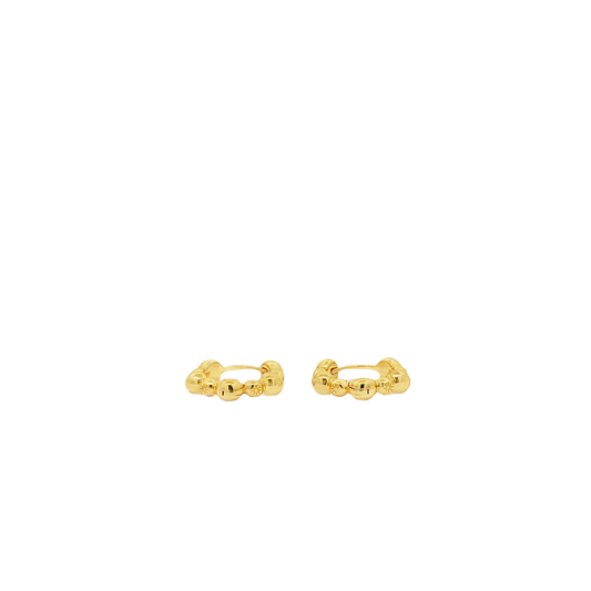 Bubble Huggie Vermeil Earrings