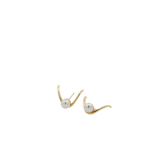 Pearl Embrace Vermeil Earrings