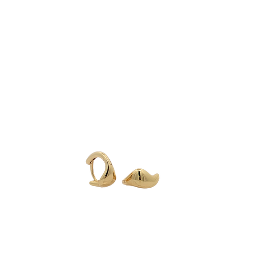 Sculpted Teardrop Vermeil Earrings