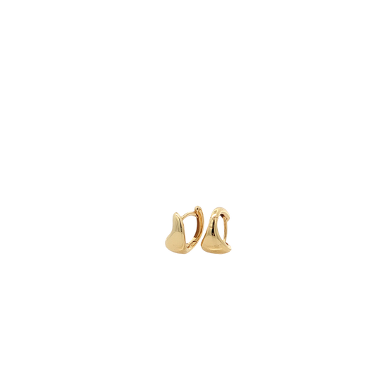 Sculpted Teardrop Vermeil Earrings