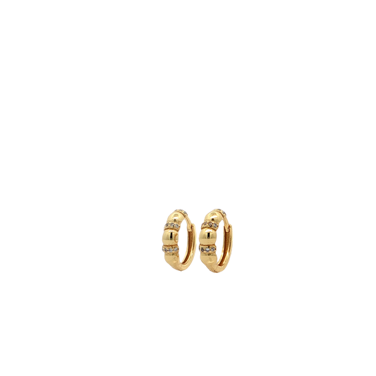 Sculpted Gold Vermeil Huggie