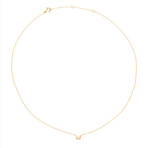 White Sapphire Necklace 14K Gold