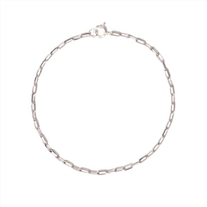 Classic Paperclip Bracelet In 14K White Gold