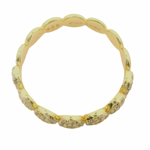 Pave Disco Ring In Vermeil