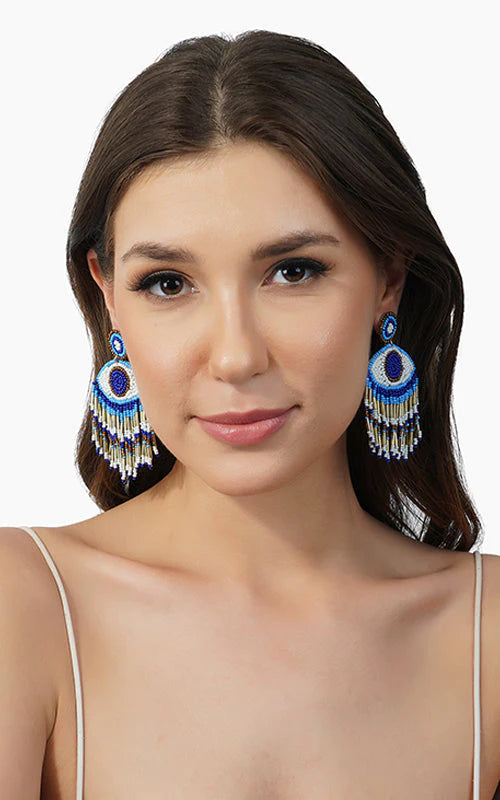 Grecian Nights Evil Eye Earrings