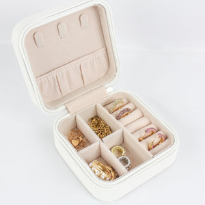 White Jewelry Storage/Travel Case