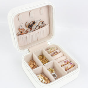 White Jewelry Storage/Travel Case