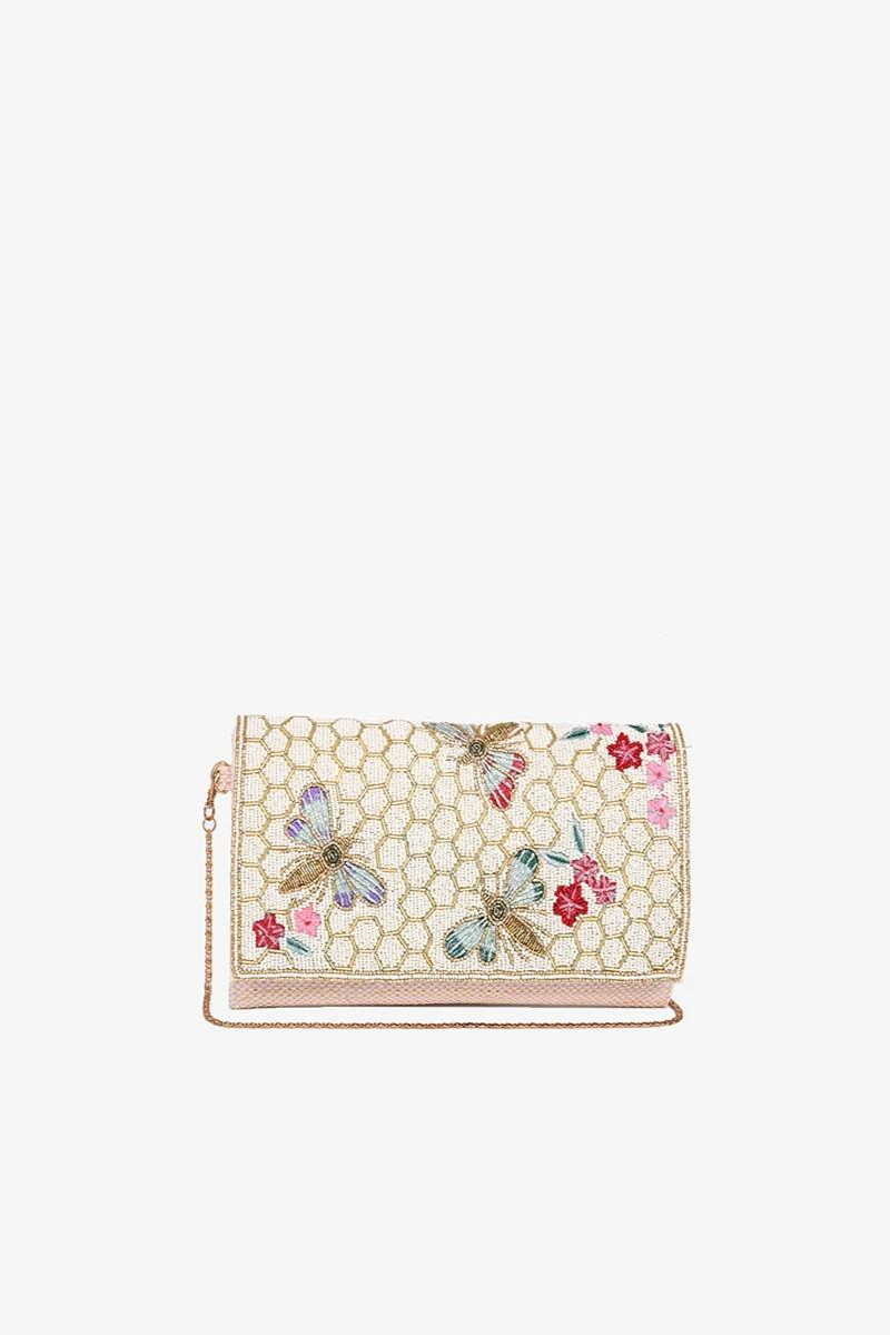 Rose Garden Golden Bee Clutch